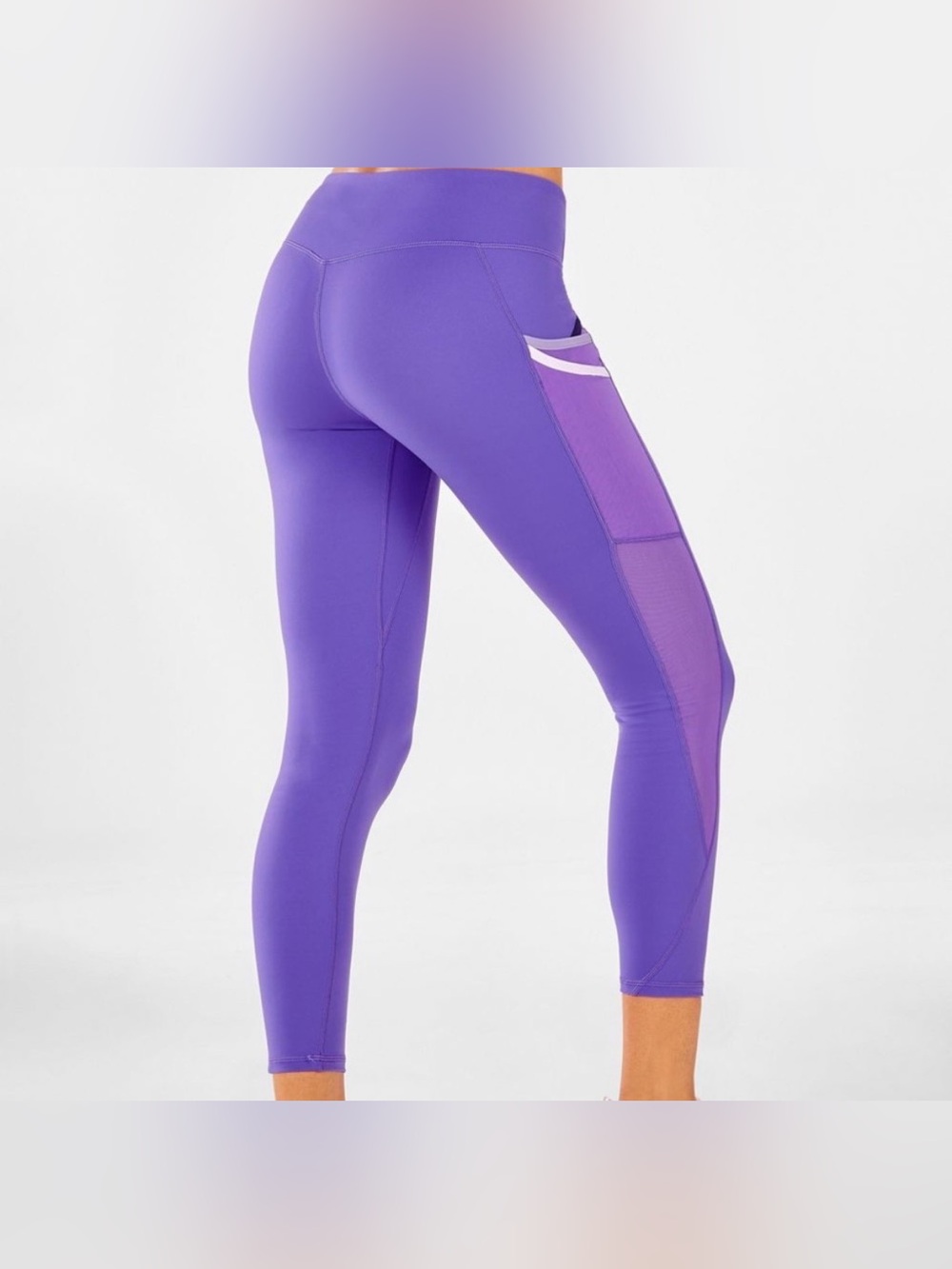 Fabletics Purple High-Waist Pocket Leggings size S